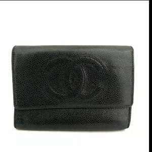 CHANEL Black Leather Wallet